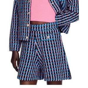 New Sandro $295 Gilo Plaid Tweed Shorts Sz 42 XL
